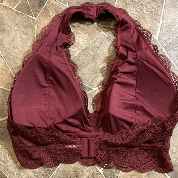 New Zenana Outfitters Sexy Lace Halter Bra Sz 1X/2X/3X Green, Slate Blue & Wine - Picture 9 of 11